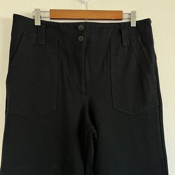 The Naomi Cropped Wide-Leg Black Stretch Flared Pants by Maeve Anthropologie 14 - Picture 8 of 12